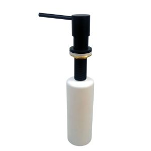 Kibath dosificador de gel para empotrar en encimera redondo negro de abs
