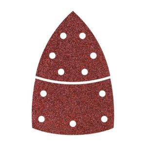 Hojas de lijar adhesivas de corindón perforadas triangular, grano 60, 10