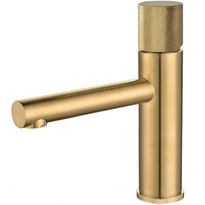 Valaz grifo de lavabo monomando caño recto maneta luxury oro mate