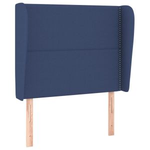 vidaXL cabecero con orejas de tela azul 93x23x118/128 cm