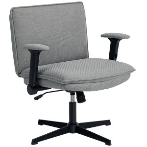 Silla de oficina 76x70x97 cm lino sintético color gris Homcom