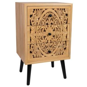 Mesita de madera marrón 42x36.5x71
