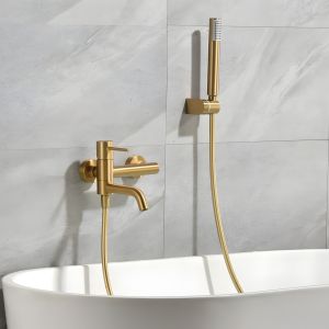 Imex - grifo monomando ducha y bañera oro serie monza