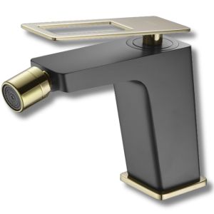 Imex - grifo monomando bidé negro oro serie suecia