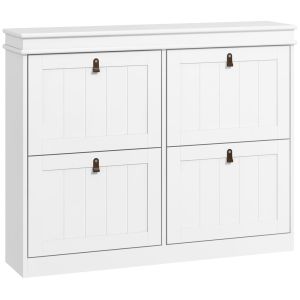 Zapatero 105x24x82.5 cm mdf color blanco Homcom