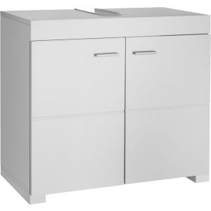 Mueble de baño 2 espaciosos compartimentos 60 x 35 x 56 cm blanco