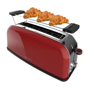 Cecotec tostadora vertical 1 ranura larga toastin' time 850 red long. 850
