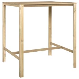 vidaXL mesa de bar de madera de pino impregnada 110x100x110 cm