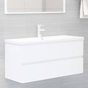Mueble con lavabo madera de ingeniería blanco es8422