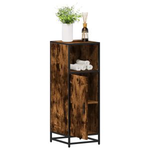 Armario baño madera contrachapada roble ahumado 35x37,5x100 cm esb5568