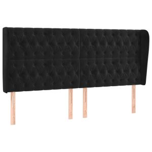 vidaXL cabecero con orejas de terciopelo gris claro 183x23x118/128 cm