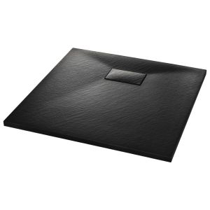 vidaXL plato de ducha smc negro 80x80 cm