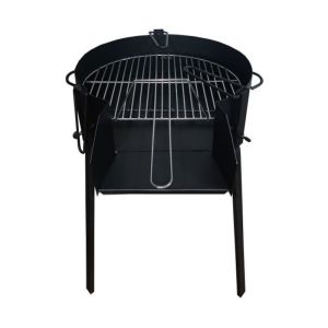 Barbacoa leña redonda 50x50 cm parrilla, 4 patas y trébede