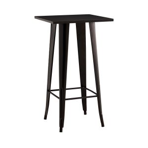 Mesa auxiliar alta cuadrada strong 60x60x105cm negro Thinia Home