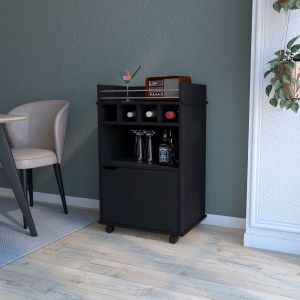 Tuhome carro de bar crozier, con 1 puerta, 1 estante