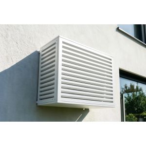 Cubierta aire acondicionado aluminio blanco aneto 83x107x52 cm