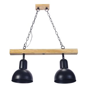 Forlight colgante interior LED helium E27 15w madera clara para comedor, c