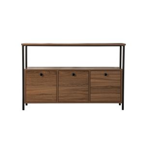 Aparador de madera "solace" - 120 x 30 x 77 cm - marrón