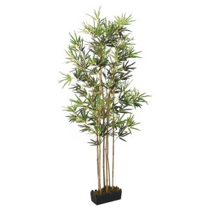 vidaXL árbol de bambú artificial con 1104 hojas verde 180 cm