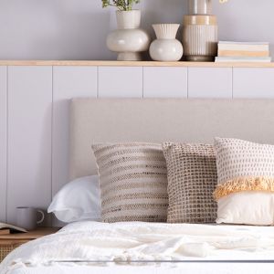Cabecero tapizado para cama de 135, 150 y 160 color beige malta
