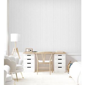 Papel pintado gaulan  de rayas blancas  pasta rayada con 10.6m²