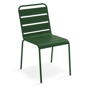 Oviala - silla de jardín de metal verde bosque