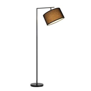Nettlife lámpara de pie negra E27 56x33