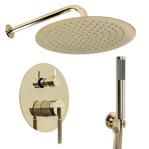 Rea juego de ducha oculto argon gold + box, 180x40x20 cm