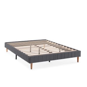 Base tapizada eris 150x190 cm color gris oscuro