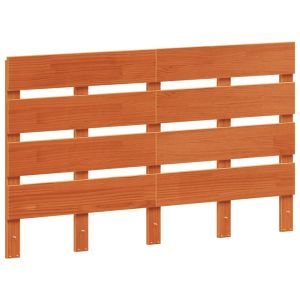 vidaXL cabecero de cama madera maciza de pino marrón cera 135 cm
