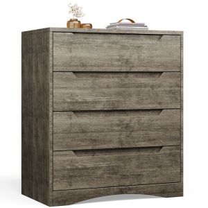 Cómoda de 4 cajones marrón oscuro - 71 x 41 x 82 cm