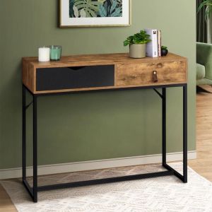 Consola industrial de 2 cajones bicolor 100 cm