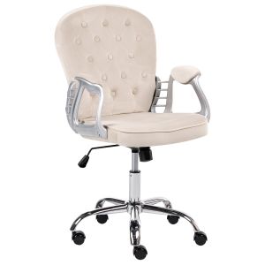 Silla de escritorio princess terciopelo gris pardo
