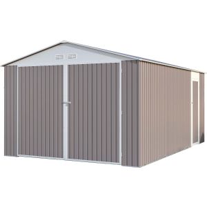Garaje en metal "nevada" con puerta abatible - 15,36 m²