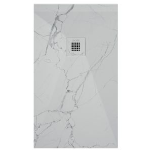 Ondee - plato de ducha nola 3  - 70x120 - resina - mármol blanco