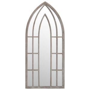 vidaXL espejo de jardín arena hierro para exterior 100x45 cm