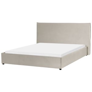 Cama terciopelo lavaur 160 x 200 cm gris pardo