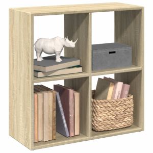 Librería divisor madera ingeniería roble sonoma 69,5x29x69,5 cm