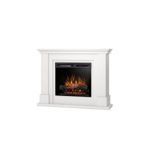 Luena - chimenea eléctrica LED de pie - 23' - blanco mate - 110 x 89.7 x 30