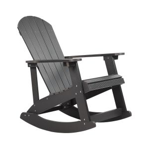 Mecedora de jardín adirondack gris oscuro