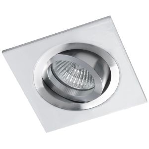 Empotrable basculante classic cuadrado aluminio y blanco wonderlamp 1xgu10