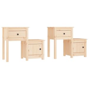 Casa lúmina - set  de 2 mesita de noche madera madeira  79,5 x 38 x 65,5 cm