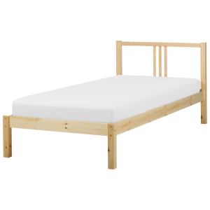 Cama madera de pino vannes 90 x 200 cm marrón claro
