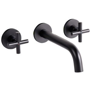 Grifo mezclador empotrado de lavabo kaieteur latón negro
