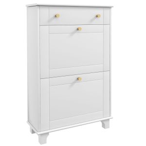 Armario de zapato 60x23.5x98.5 cm color blanco Homcom