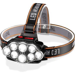 Linterna LED 1000 lm luz roja blanca imán 7 modos recargable