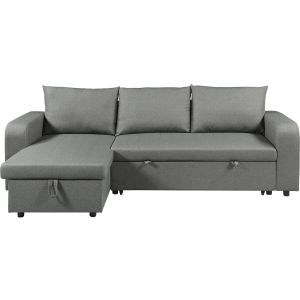 Sofá esquinero reversible/convertible de tela <<victor>> - 3 plazas - gris