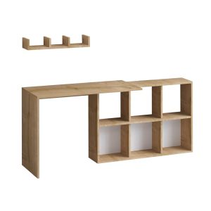 Escritorio de madera "blake" 74 x 45 x 145 cm - roble