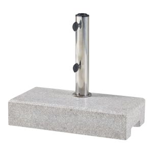 Soporte de sombrilla bomba rectangular granito 45x22,5x9,5cm - gris