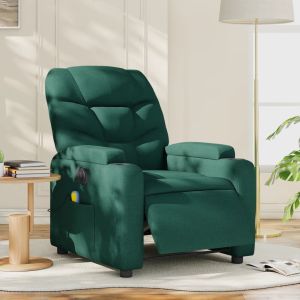 Sillón reclinable de masaje eléctrico tela verde oscuro qweo9033